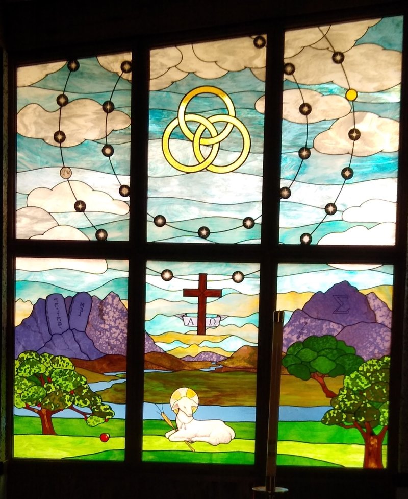 Calvary's new stained glass window